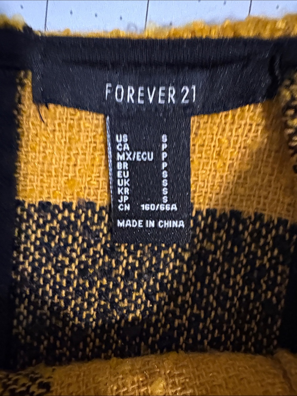 Forever 21 Black & Yellow Checkered Knit Mini Skirt - Picture 5 of 8
